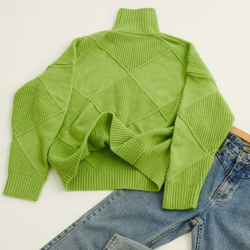 Remmy | Maglione a Collo Alto con Trama Lavorata