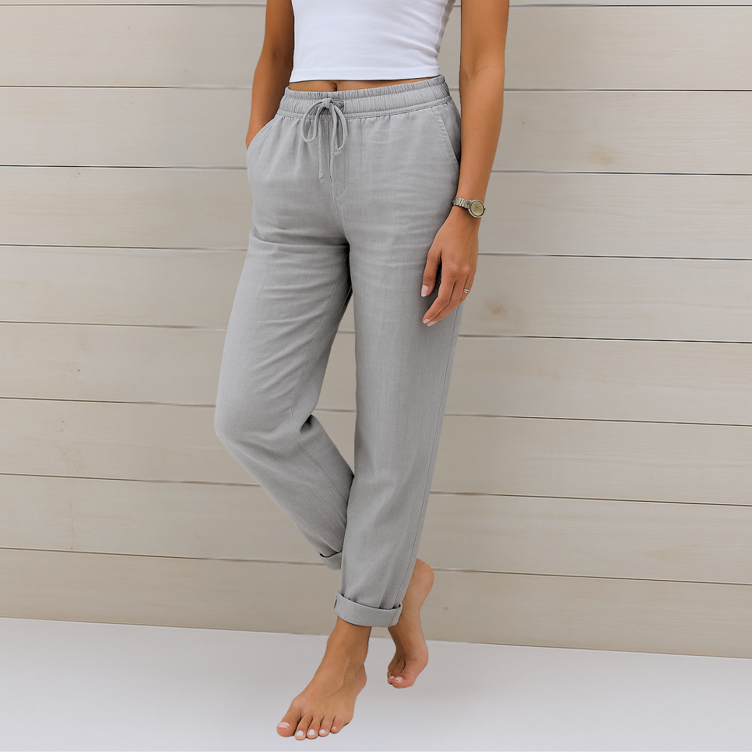 Maja | Pantaloni stretch in lino traspirante premium