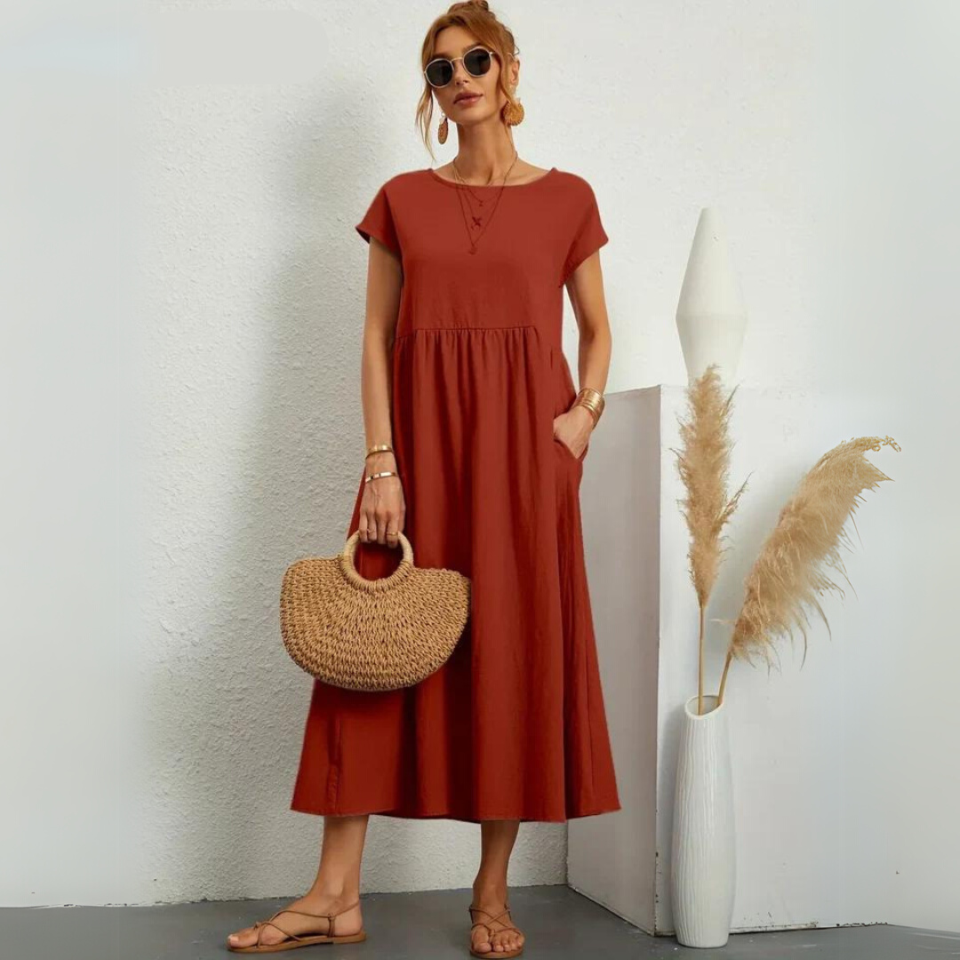 Isla | Abito midi casual in cotone