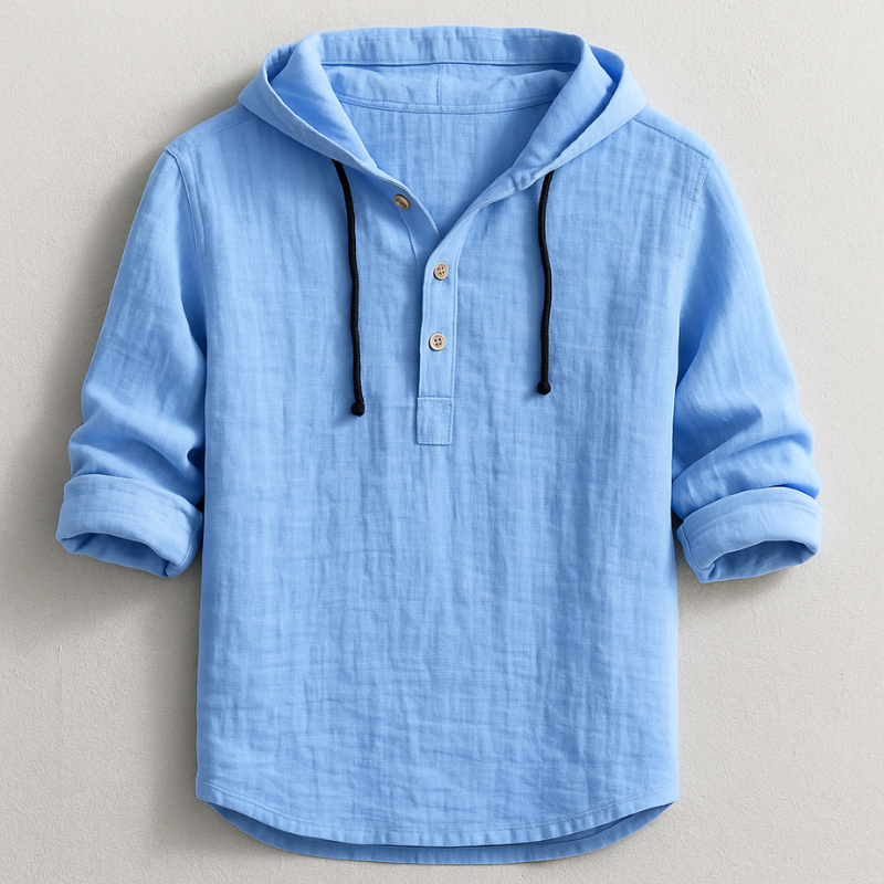 Bradley - Elegante Camicia Con Cappuccio e Maniche Lunghe