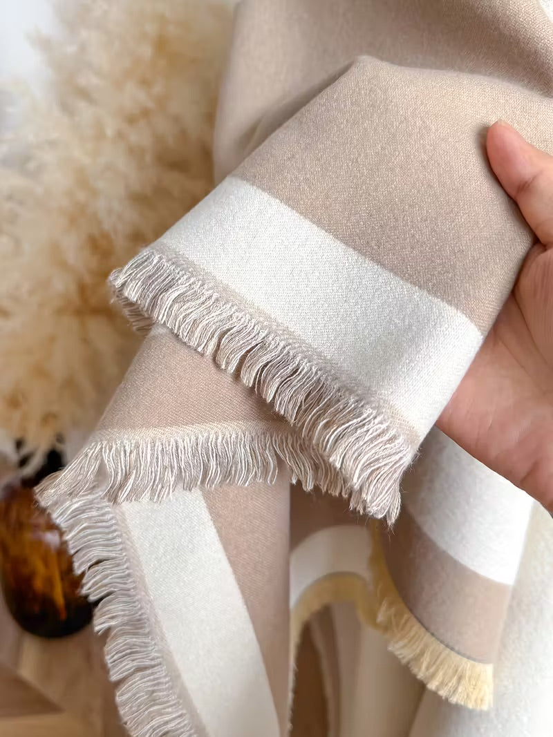 Velina | Scialle Morbido Reversibile a Righe