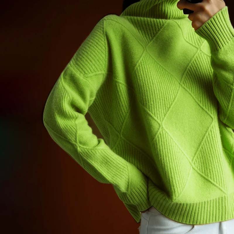 Remmy | Maglione a Collo Alto con Trama Lavorata