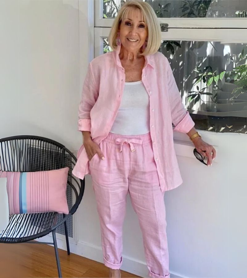 Martina | completo camicia e pantaloni in lino e cotone