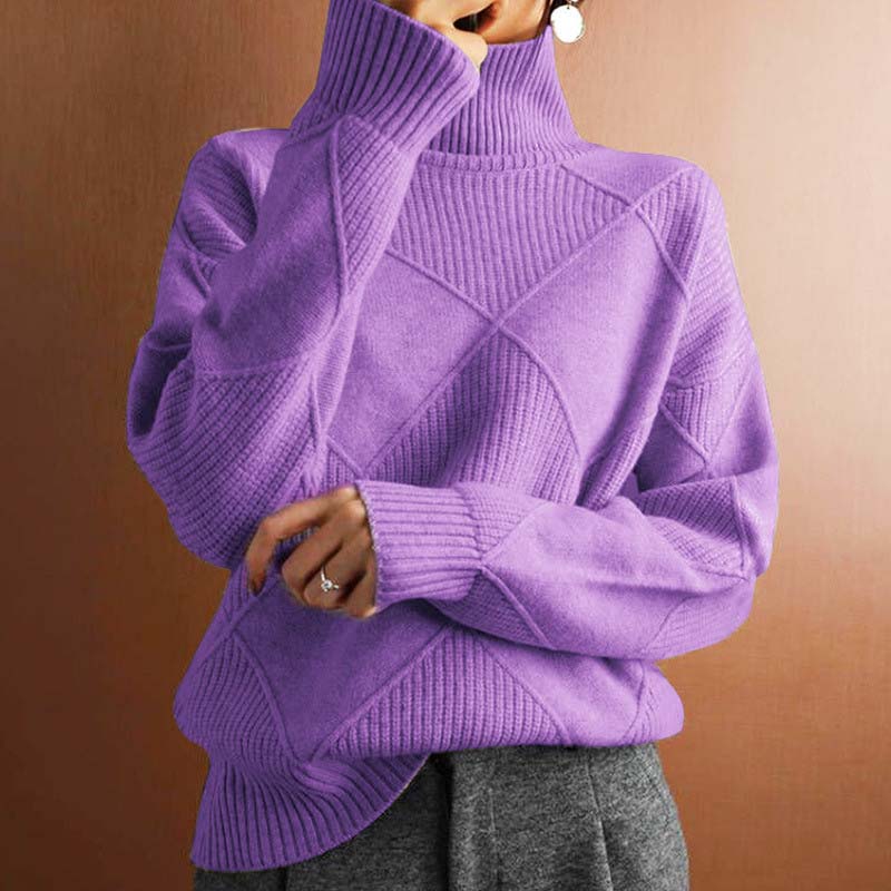 Remmy | Maglione a Collo Alto con Trama Lavorata