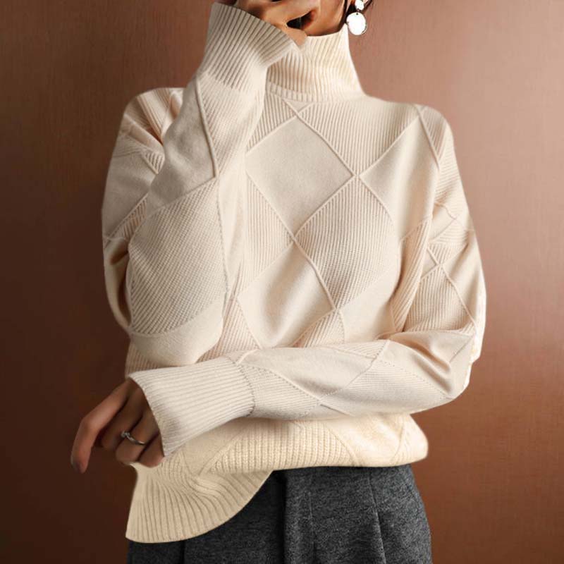 Remmy | Maglione a Collo Alto con Trama Lavorata