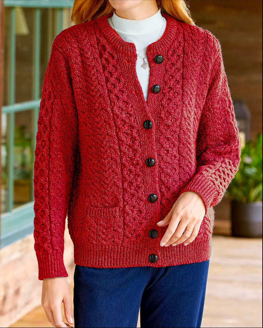 Giada | Cardigan Morbido con Motivo Intrecciato