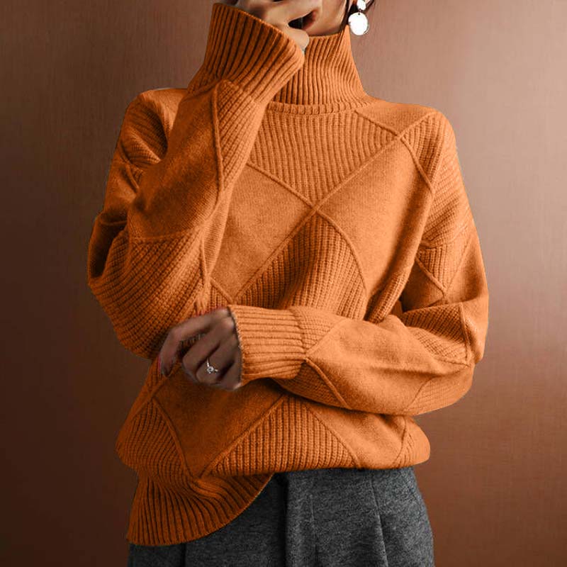 Remmy | Maglione a Collo Alto con Trama Lavorata