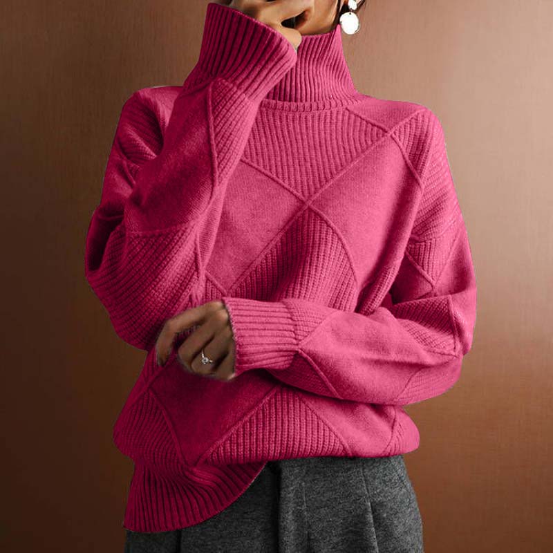 Remmy | Maglione a Collo Alto con Trama Lavorata