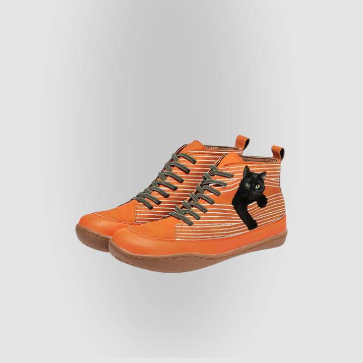 Tilly | Stivaletti Eleganti alla Caviglia con Dettaglio Felino