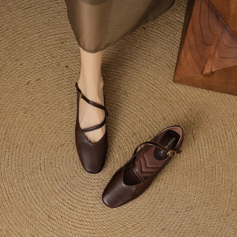 Livia | Ballerine Eleganti con Cinturino alla Caviglia