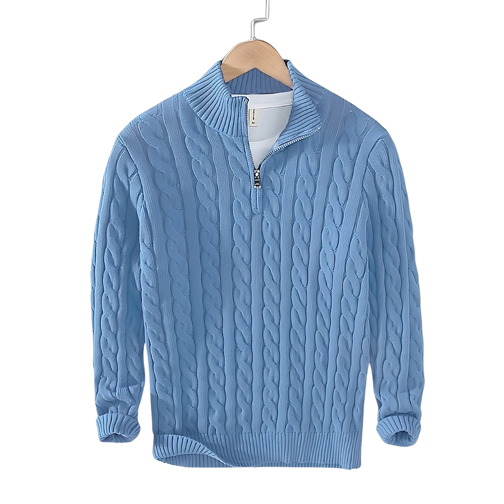 Anthony | Pullover torciglione mezza zip