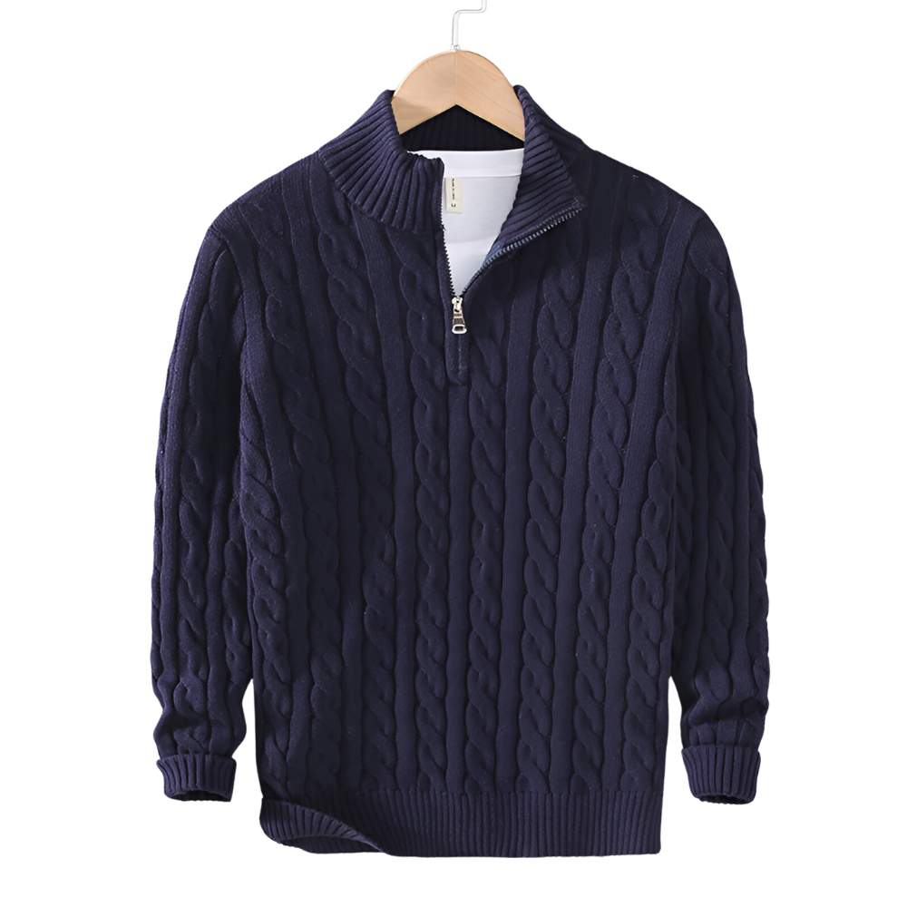 Anthony | Pullover torciglione mezza zip