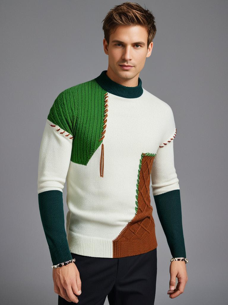 Ian | Maglione elegante a blocchi