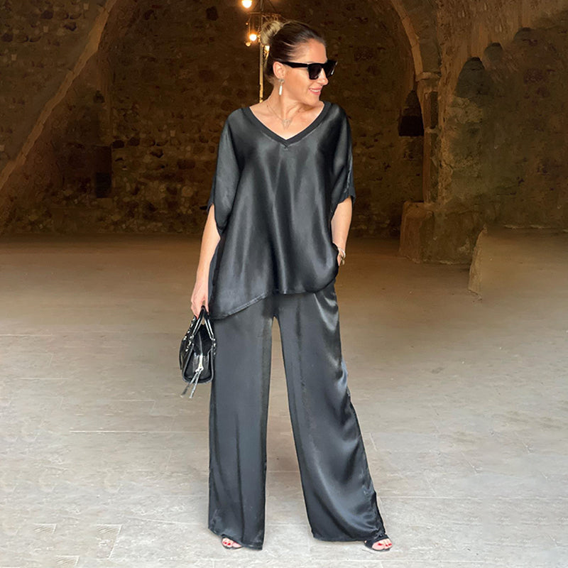 Pauline | Completo in raso lucido