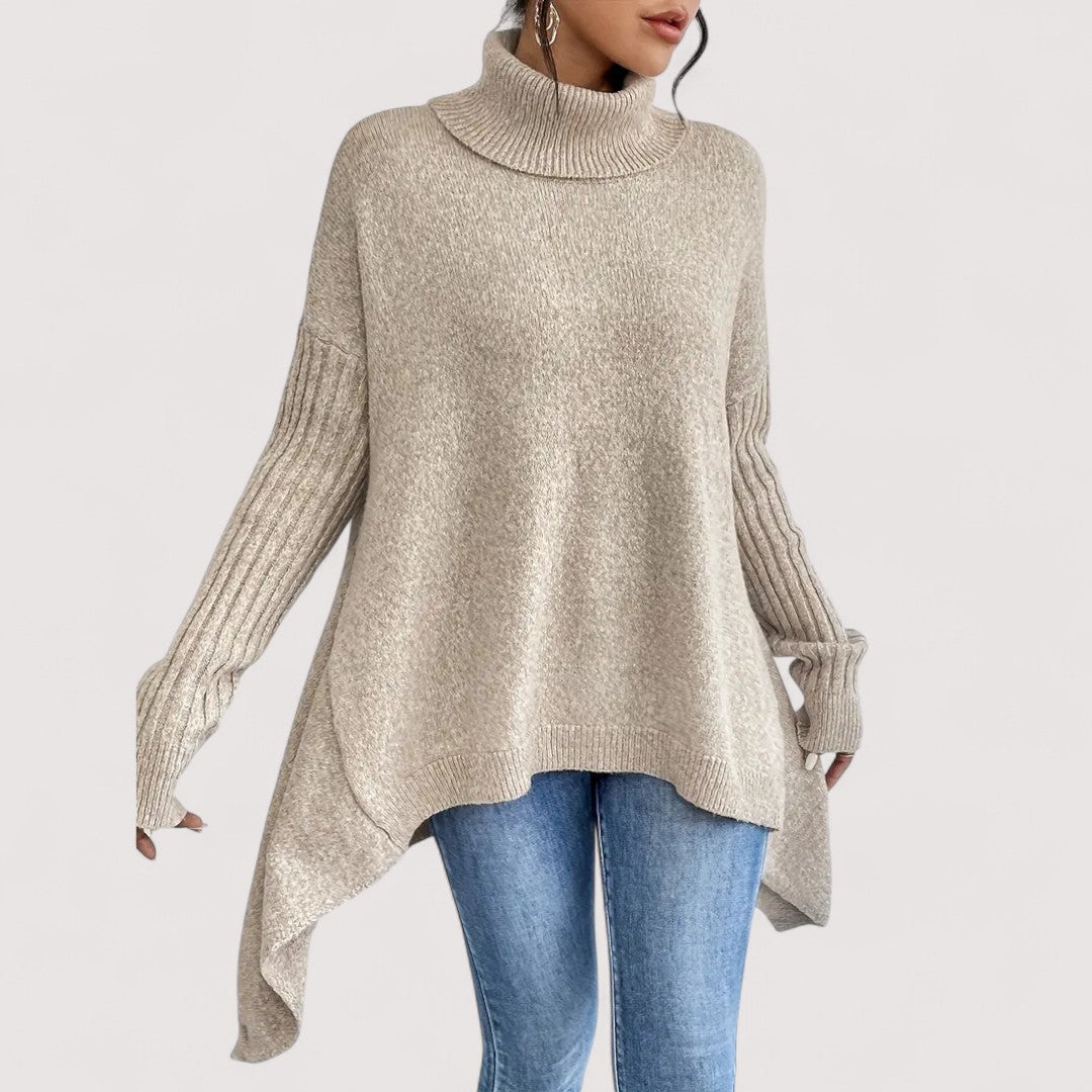 Patricia – Maglione a Collo Alto Lungo ed Elegante