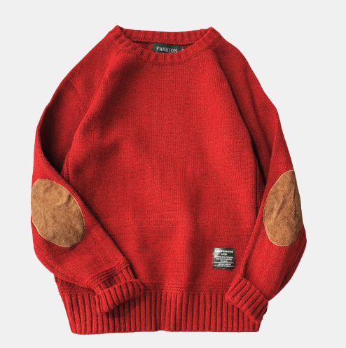 Henry | Maglione in Lana con Toppe sui Gomiti