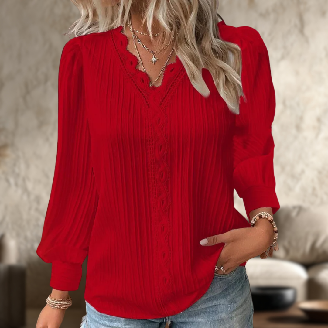 Maria | Blusa Elegante a Maniche Lunghe