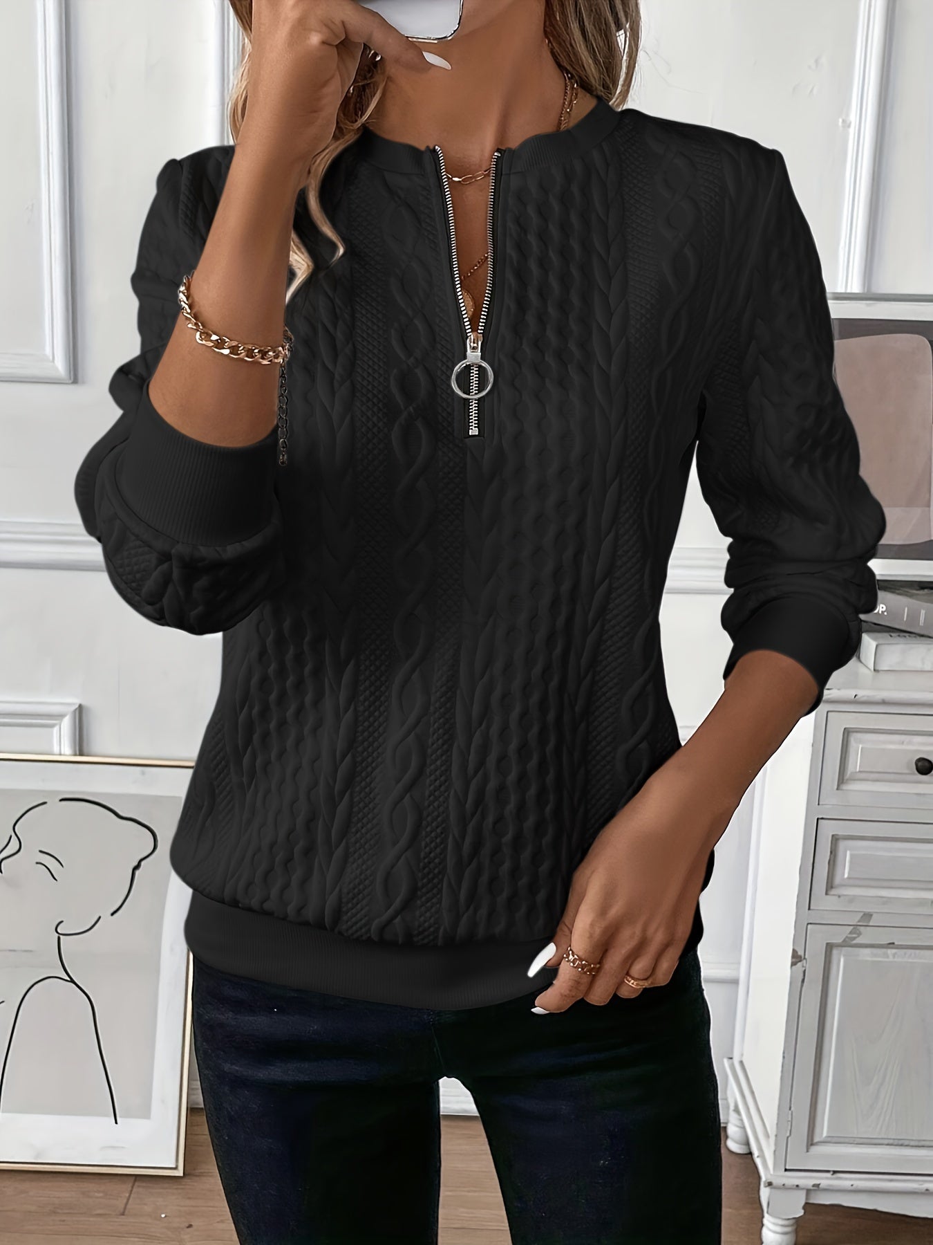Lucia | Maglione con zip elegante