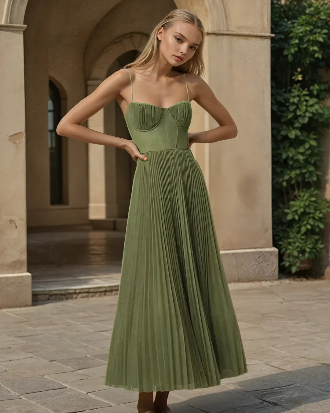 Abito Isabella – Stile plissettato con raffinatezza senza tempo
