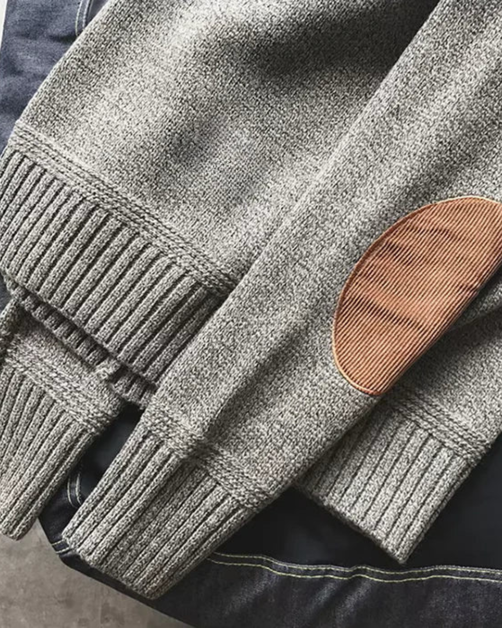 Henry | Maglione in Lana con Toppe sui Gomiti