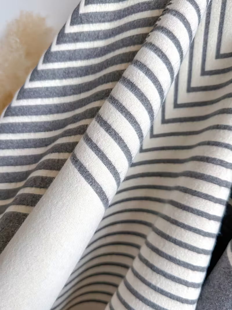 Velina | Scialle Morbido Reversibile a Righe