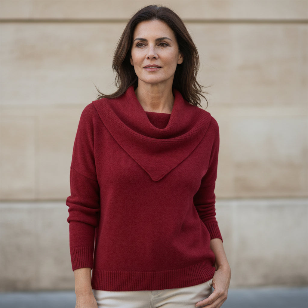 Liora | Maglia Calda con Colletto Morbido