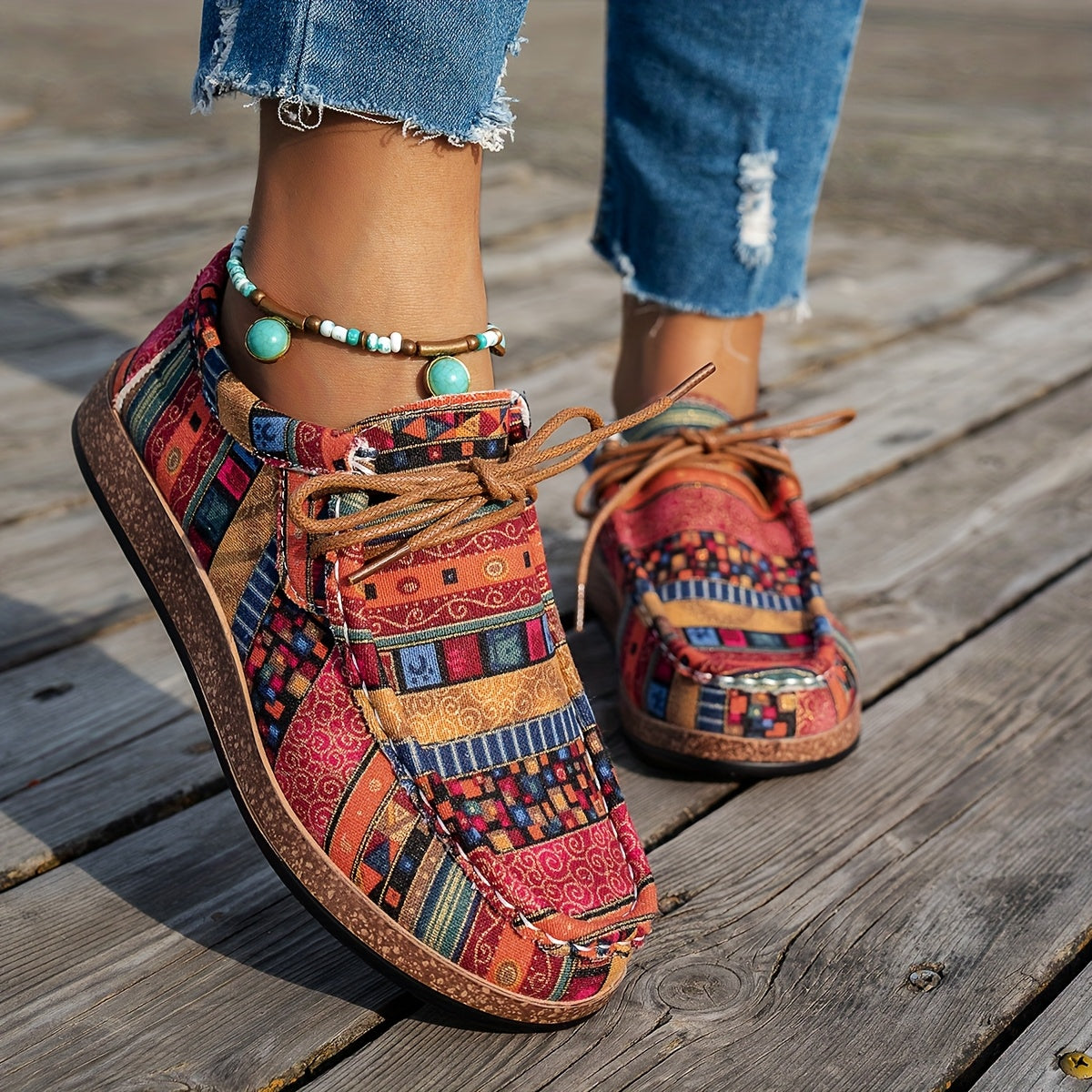 Aurora | Scarpe rétro colorate da donna