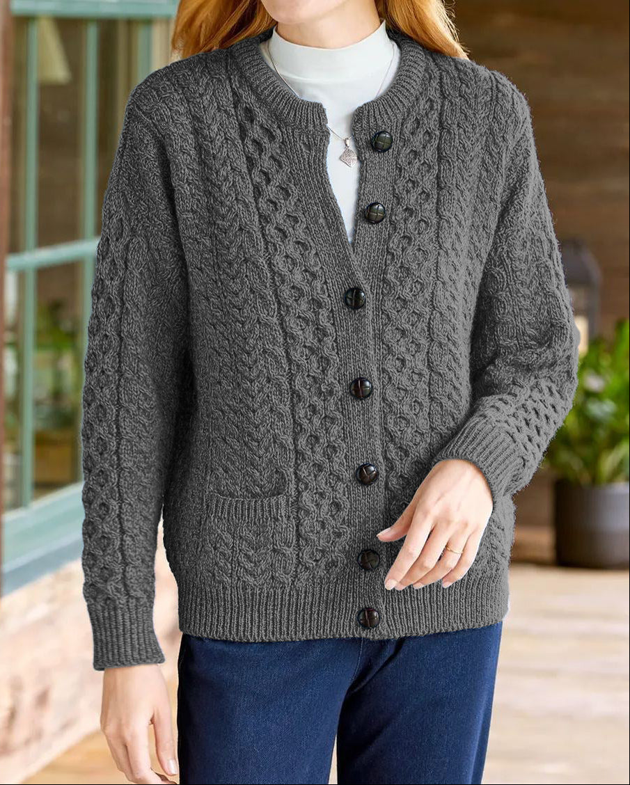 Giada | Cardigan Morbido con Motivo Intrecciato