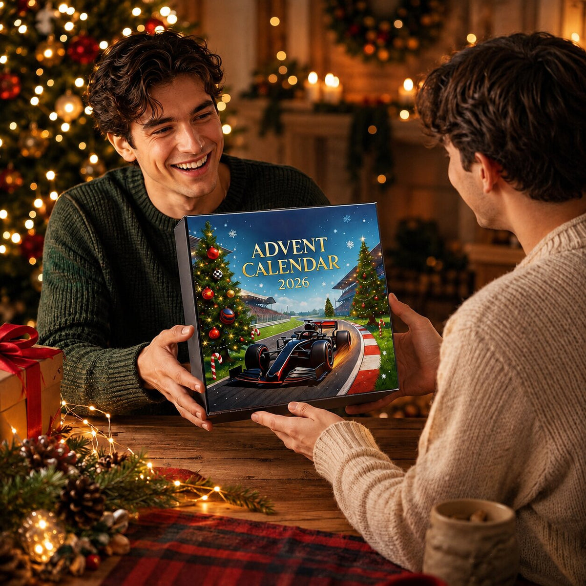 Calendario dell'Avvento Formula 1 2026 regalato a Natale tra luci e decorazioni
