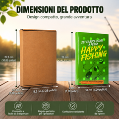 Misure della confezione del calendario dell'Avvento pesca verde e scatola marrone