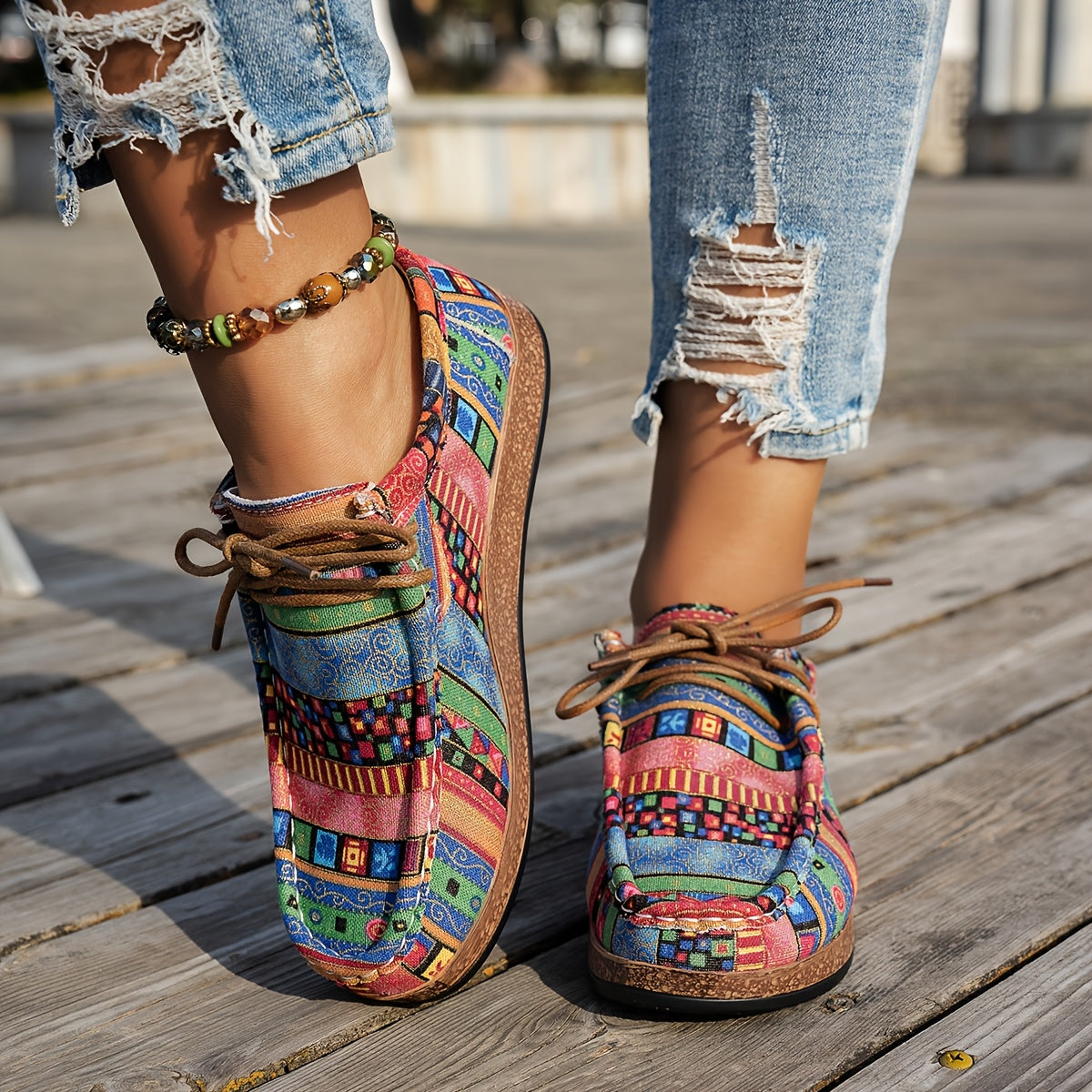 Aurora | Scarpe rétro colorate da donna