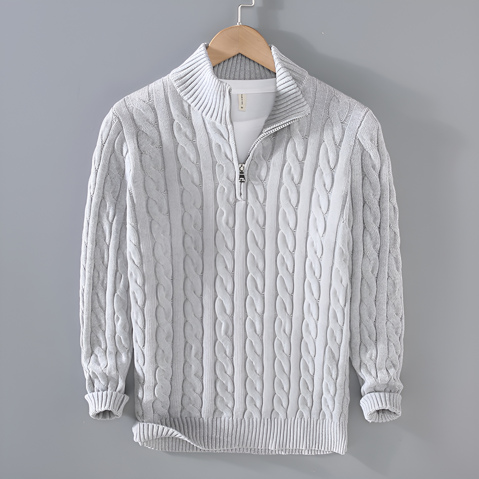 Anthony | Pullover torciglione mezza zip