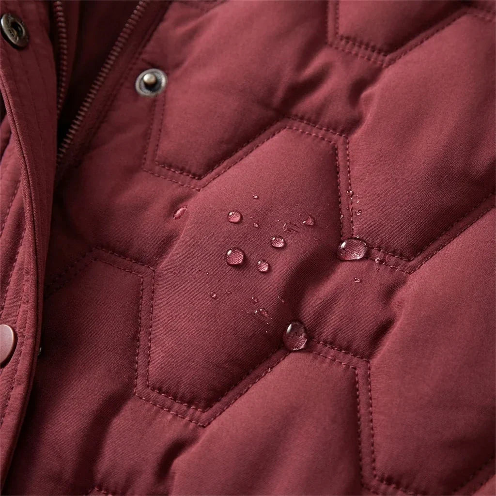 Anna | Cappotto Lungo Imbottito con Cappuccio