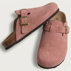 Coppia di sabot donna rosa con cinturino regolabile e fondo sagomato