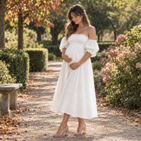 Vestito premaman spalle scoperte | Celeste